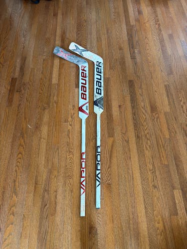 Senior Bauer Vapor 1X and X900 Right Handed Goalie Sticks 25’ P31 (Used)