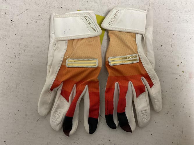 Used Warstic IK3 BB/SB Batting Gloves Orange MD 11855-S000207989