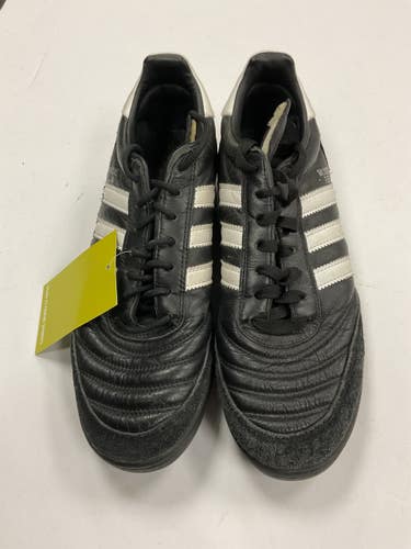 Used Adidas 019228 Soccer Turf Shoes Black And White Senior 8.5 11855-S000207817