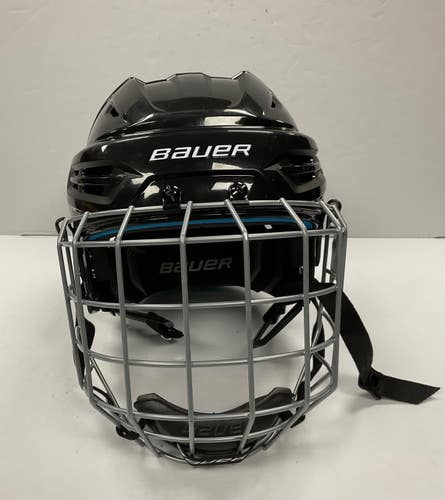 Used Bauer RE-AKT 55 Helmet Cage Combo Black LG 11855-S000207788