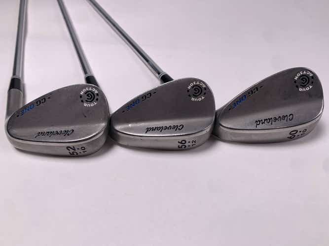 Cleveland CG ONE Wedge Set 52* 10 56* 12 60* 10 Traction Wedge Steel Mens RH