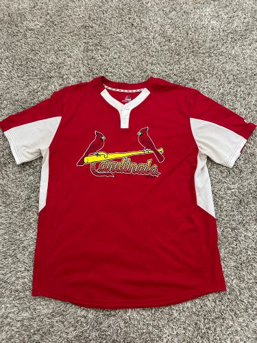 St Louis Cardinals MLB BASEBALL Majestic Cool Base Men's XL JERSEY SHIRT