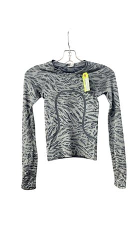 Lululemon Women's Swiftly Tech Long Sleeve Shirt - Grey Pattern - Size 0
