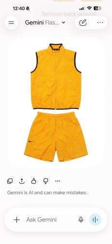 Yellow Adult Unisex Large Nike Jacket (Used)