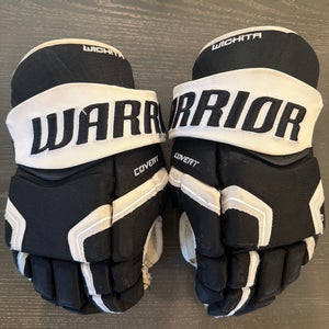 Warrior Covert Pro Wichita Thunder Pro Stock Hockey Gloves 15” Black (Used) 37840