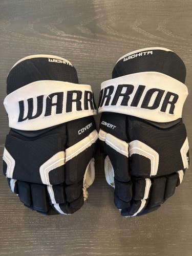 Warrior Covert Pro Wichita Thunder Pro Stock Hockey Gloves 15” Black (Used) 37840