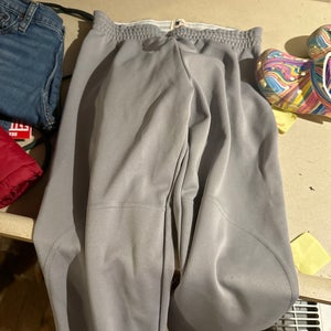 Gray Unisex XL Youth Majestic Game Pants (Used)