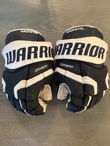 Warrior Covert Pro Wichita Thunder Pro Stock Hockey Gloves 14” Black (Used) 37951