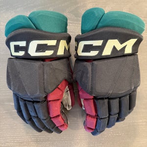 CCM HGPTKXFPP Tacks Pro Stock Hockey Gloves 15” Black COYOTES 37395