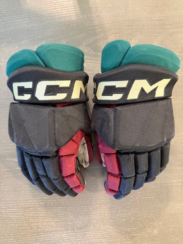 CCM HGPTKXFPP Tacks Pro Stock Hockey Gloves 15” Black COYOTES 37395