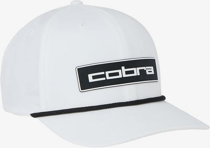 NEW 2026 Cobra Tour Tech Rope White Adjustable Snapback Golf Hat/Cap