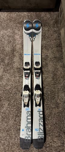 Unisex 2021 152 cm Blizzard Brahma 88 Skis With Bindings Max Din 10 (Used)