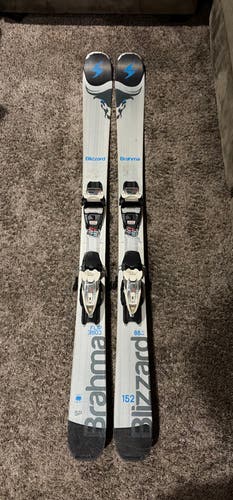 Unisex 2021 152 cm Blizzard Brahma 88 Skis With Bindings Max Din 10 (Used)