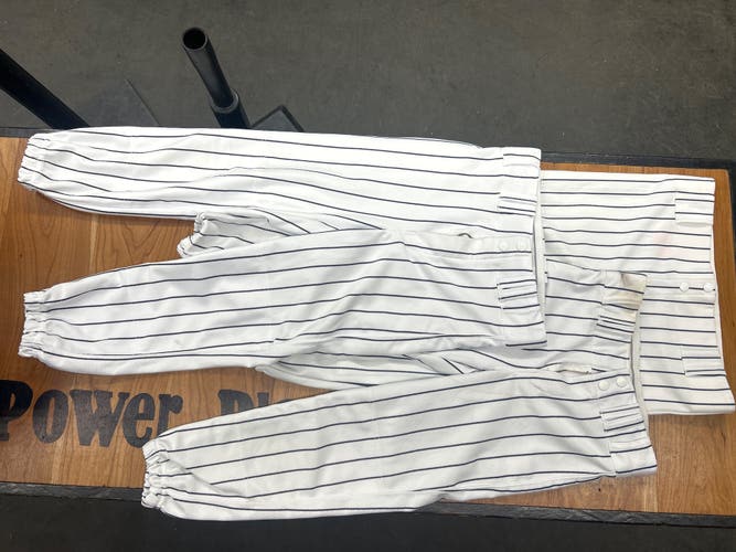 (3 pairs)Youth Med (2) & Lg (1) Baseball Pants white/blue