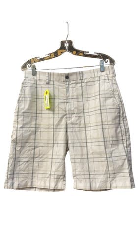Ben Hogan White Plaid Golf Shorts - Size 32