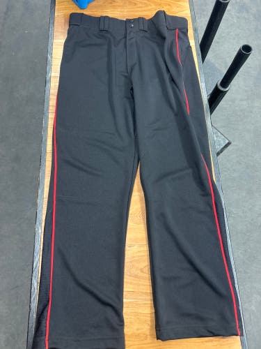Russell Men's XL Baseball Pants Black/Red