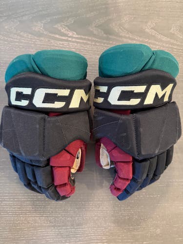 CCM JetSpeed FT1 Pro Stock Hockey Gloves 13” Black COYOTES 3949