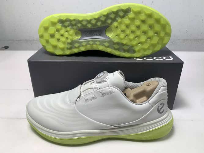 ECCO M LT1 BOA Waterproof Golf Shoes White Men's SZ 10-10.5 (EU 44) NIB
