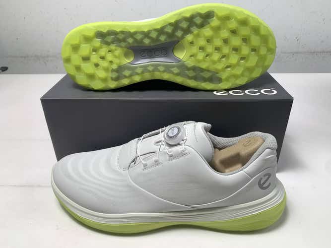 ECCO M LT1 BOA Waterproof Golf Shoes White Men's SZ 10-10.5 (EU 44) NIB