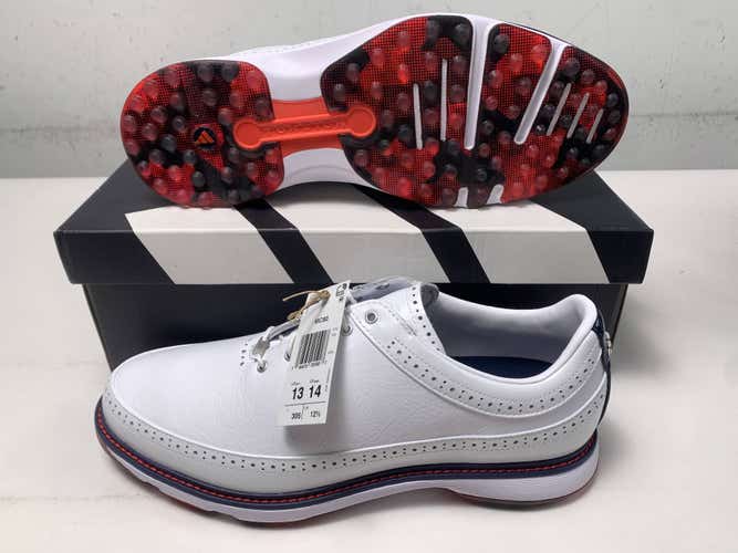 Adidas MC80 Waterproof Golf Shoes White Men's SZ 13 (EU 48) NIB