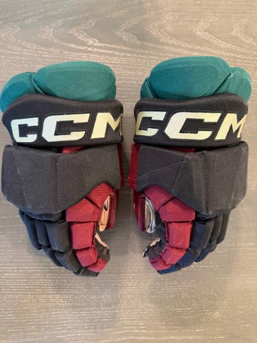 CCM JetSpeed FT1 Pro Stock Hockey Gloves 13” Black COYOTES 3961