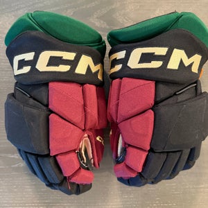 CCM JetSpeed FT1 Pro Stock Hockey Gloves 14” Black COYOTES 3983