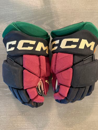 CCM JetSpeed FT1 Pro Stock Hockey Gloves 14” Black COYOTES 3983