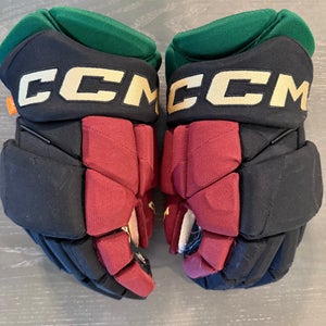 CCM JetSpeed FT1 Pro Stock Hockey Gloves 14” Black COYOTES 3994