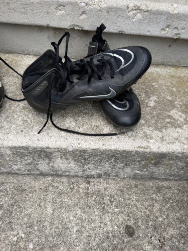 Black Men's Size M 11.5 (W 12.5) Adult Nike Alpha Huarache 7 Elite High Top Molded Cleats (Used)