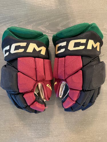 CCM JetSpeed FT1 Pro Stock Hockey Gloves 14” Black COYOTES 3916