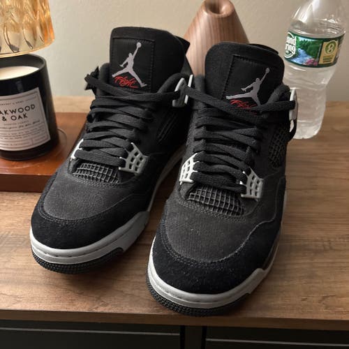 Size 9 - Jordan 4 Retro SE Mid Black Canvas/ Worn 5 Times