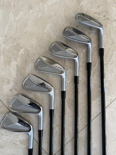 Men's 2022 TaylorMade P7MC Right Handed Iron Set Stiff Flex Graphite Shaft (Used)
