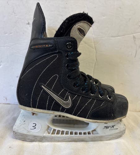 Black Nike Ignite 6 Hockey Skates Regular Width Size 3 (Used)