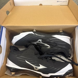 Black Men's Size M 10.5 (W 11.5) Adult Mizuno Low Top Metal (New)