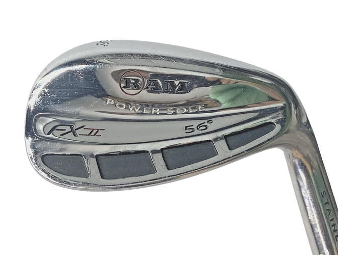 RAM FX-II Power Sole Sand Wedge 56 Degrees RH Men's Stiff Steel 35" New Mid Grip