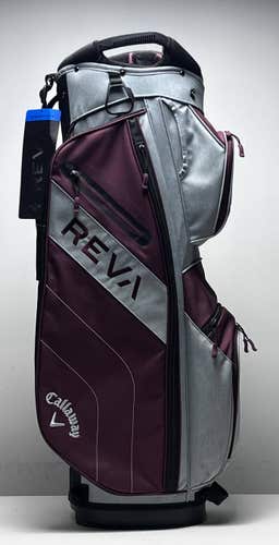 Callaway Reva Ladies Cart Bag Maroon 14-Way Divide Single Strap Golf Bag NEW
