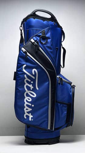 Titleist Cart 14 Cart Bag Blue 14-Way Divide Single Strap Golf Bag NEW