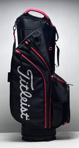 Titleist Cart 14 Cart Bag Black 14-Way Divide Single Strap Golf Bag NEW