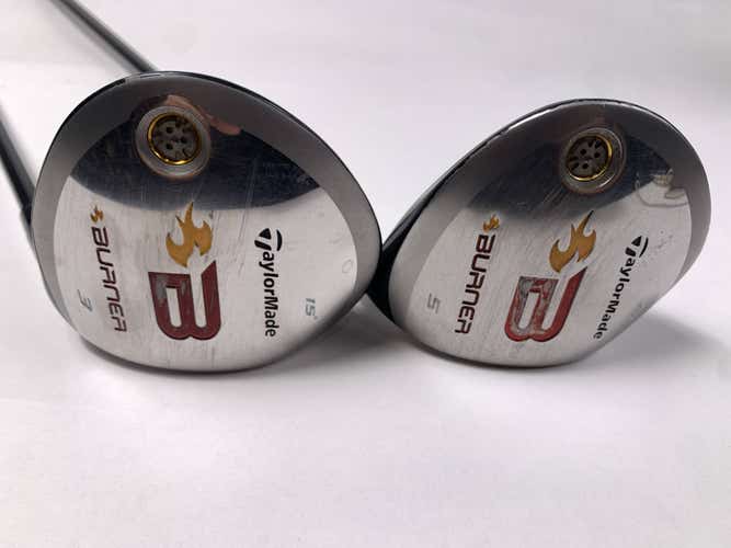 TaylorMade Burner 2008 3 & 5 Fairway Wood Set 15* 18* REAX 49g Senior RH
