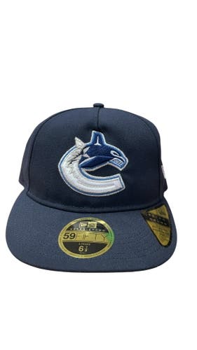 New Era Vancouver Canucks 59FIFTY Retro Crown Hat - Navy - Size 6 7/8
