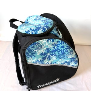 Transpack ICE skate backpack Bag blue Snowflake Figure Inline Roller 33L