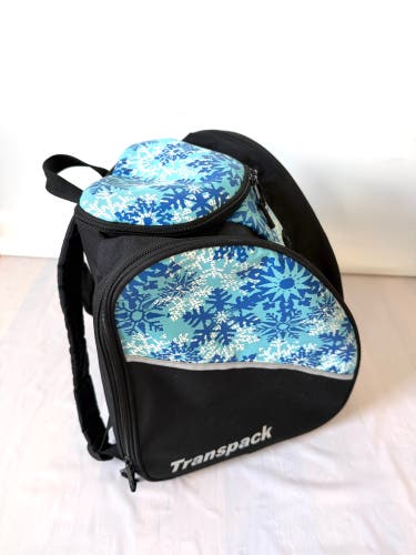 Transpack ICE skate backpack Bag blue Snowflake Figure Inline Roller 33L