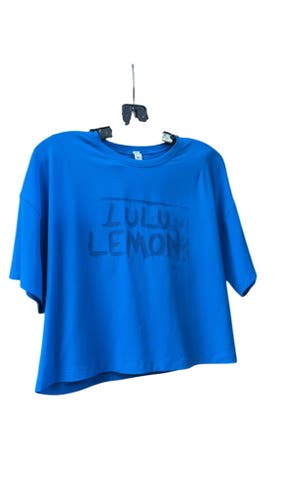 Lululemon Women's Graphic T-Shirt - Blue - Size 10