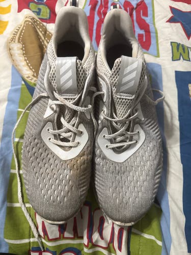 Gray Men's Size M 10.5 (W 11.5) Adult Adidas Alphabounce Shoes (Used)