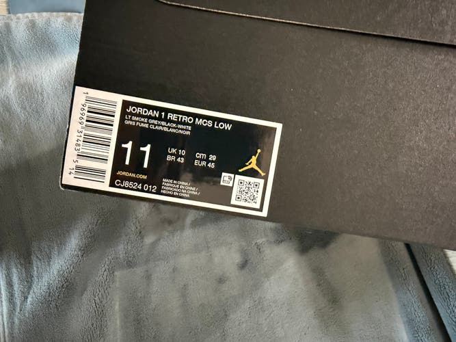 Gray Men's Size M 11.0 (W 12.0) Nike Air Jordan Molded Cleats (New)