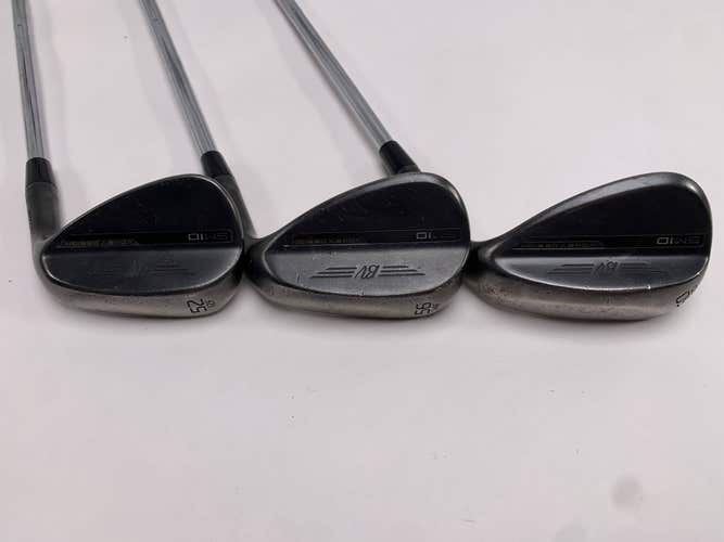 Titleist Vokey SM10 Jet Black Wedge Set 52* 12 56* 14 60* 12 S200 Steel Mens RH