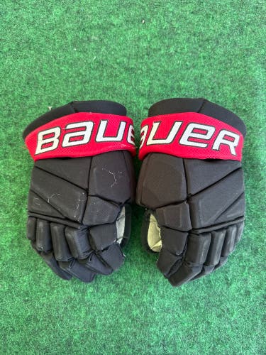 Black & Red Senior Bauer Team Vapor Elite Gloves 13" (Used) Spartans