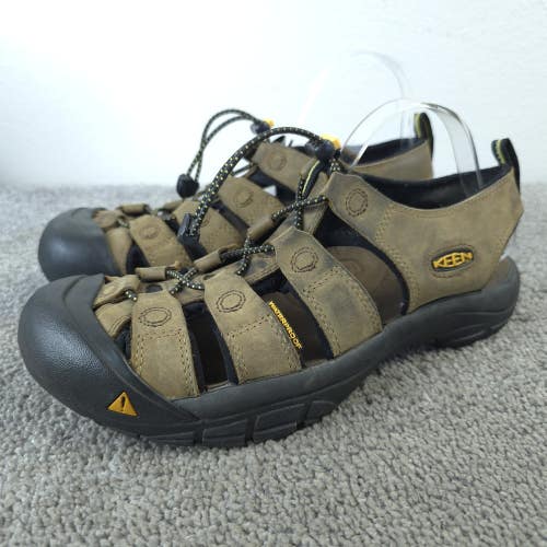 KEEN Newport Waterproof Leather Hiking Sandals Mens Size 9.5 Shoes Brown Outdoor