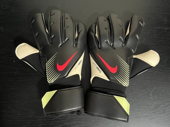 Nike Vapor Grip 3 Size 9 Promo 22 Goalkeeper GK Gloves FB2094-010 Black Red