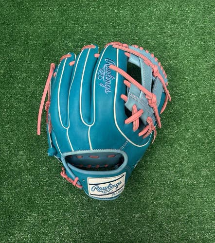 Rawlings Heart of the Hide 11.75" Infield Baseball Glove - Teal Pink Sky Blue